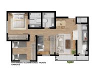 Apartamento com 62m², 3 dormitórios, 1 vaga no bairro São Sebastião em Porto Alegre