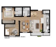 Apartamento com 62m², 3 dormitórios, 1 vaga no bairro São Sebastião em Porto Alegre